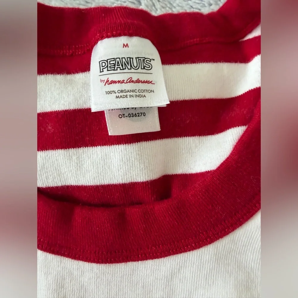 Hanna Andersson HIS(L) & Hers(M) Organic Cotton Peanuts Christmas PJs - Picture 3 of 5